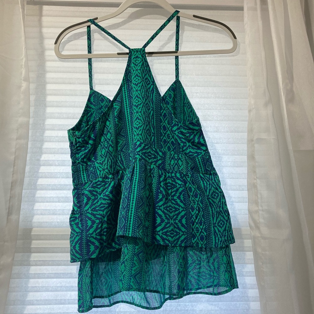 AE S blue/green tribal print tank top jungle! - Picture 4 of 5
